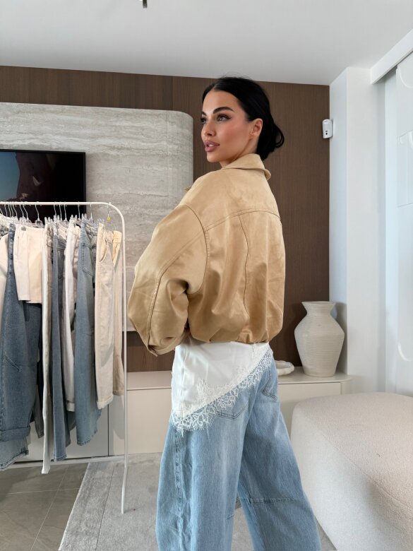 Kurtka Georgia zamszowa beżowa