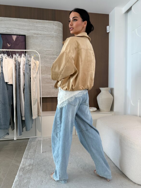 Kurtka Georgia zamszowa beżowa