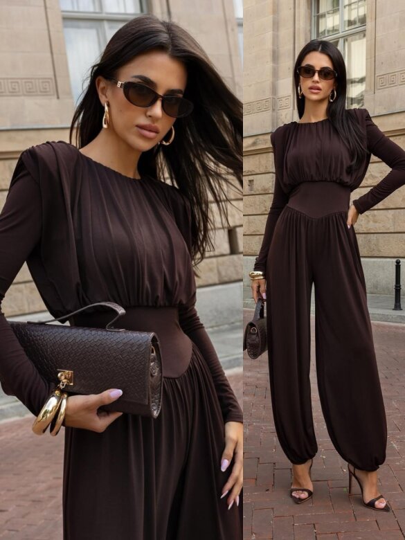 Jumpsuit Devo cotton chocolate