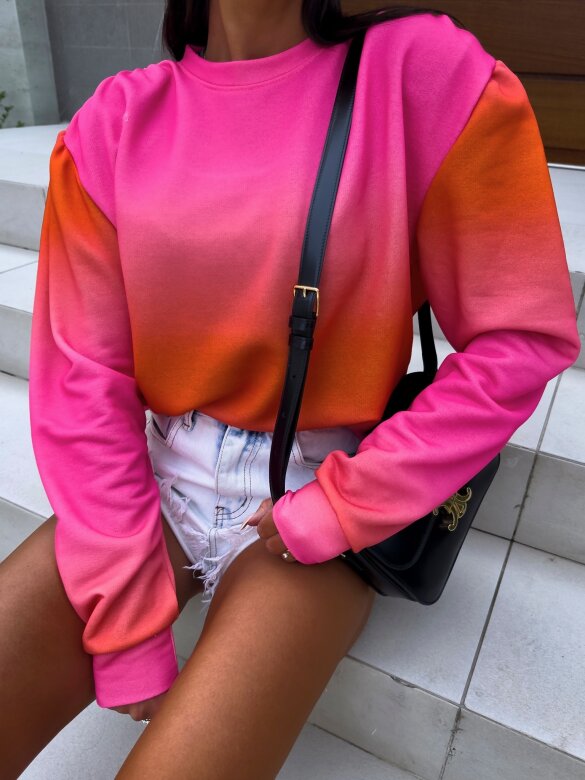 Bluza Meviana Ombre pomarańczowo-różowa