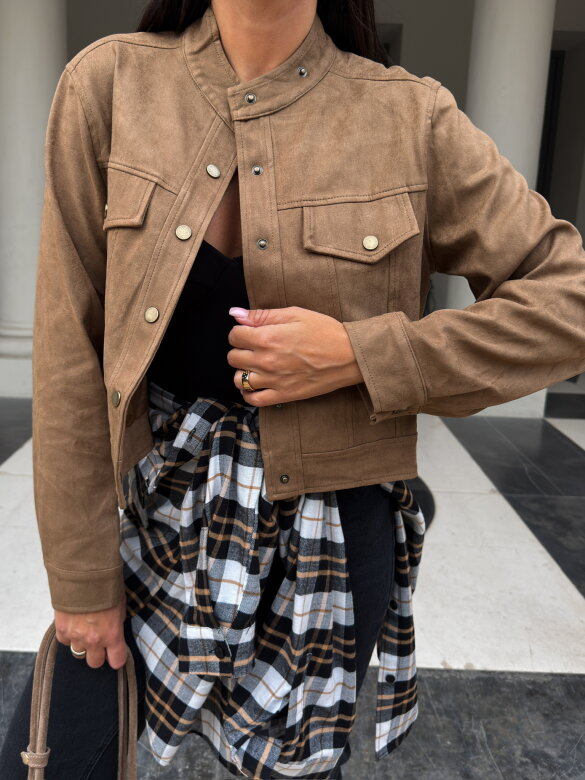 Kurtka Valentina zamszowa beżowa