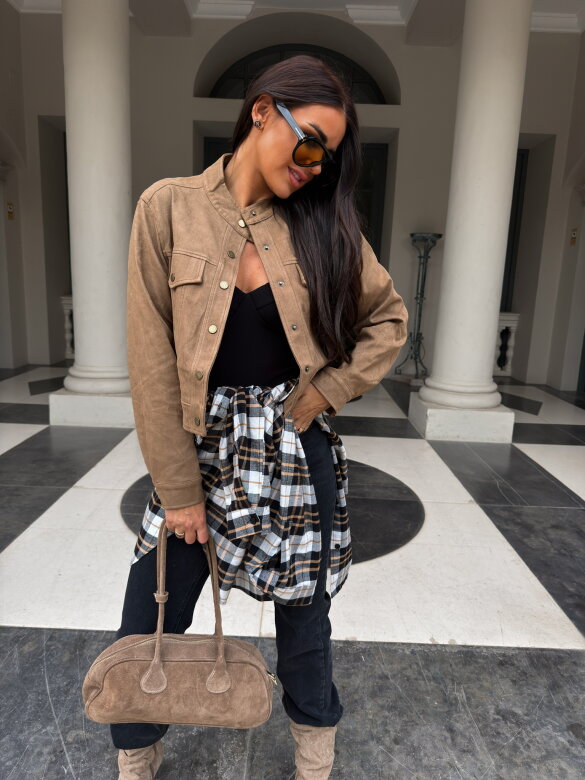 Kurtka Valentina zamszowa beżowa