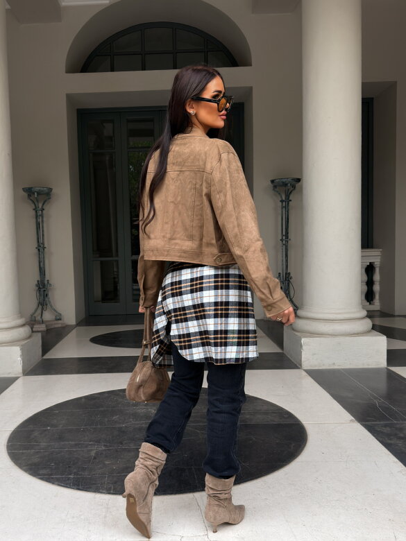 Kurtka Valentina zamszowa beżowa