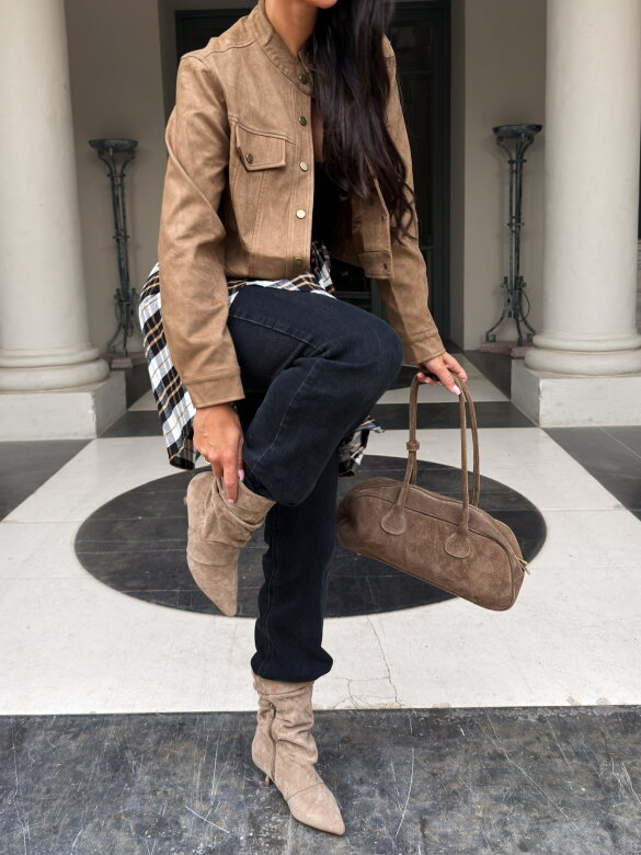 Kurtka Valentina zamszowa beżowa