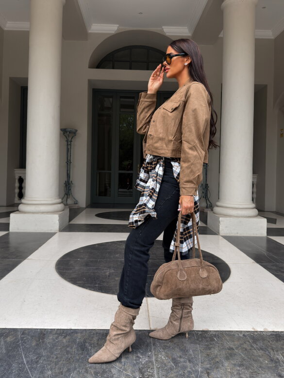 Kurtka Valentina zamszowa beżowa