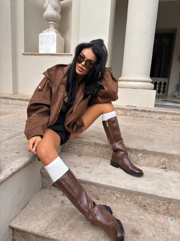 Kurtka Catalina zamszowa brązowa