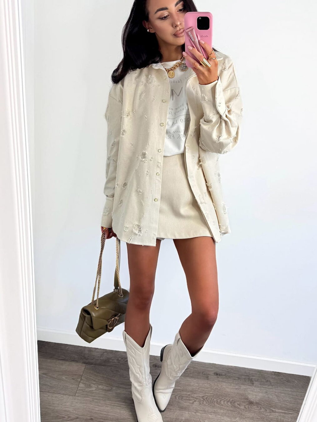 Skirt-shorts Asturio jeans beige 5