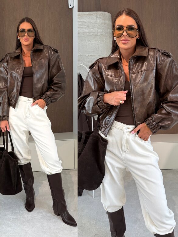 Kurtka Betty eko skóra czekoladowa 