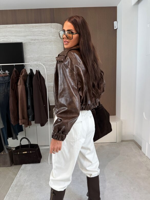 Kurtka Betty eko skóra czekoladowa 