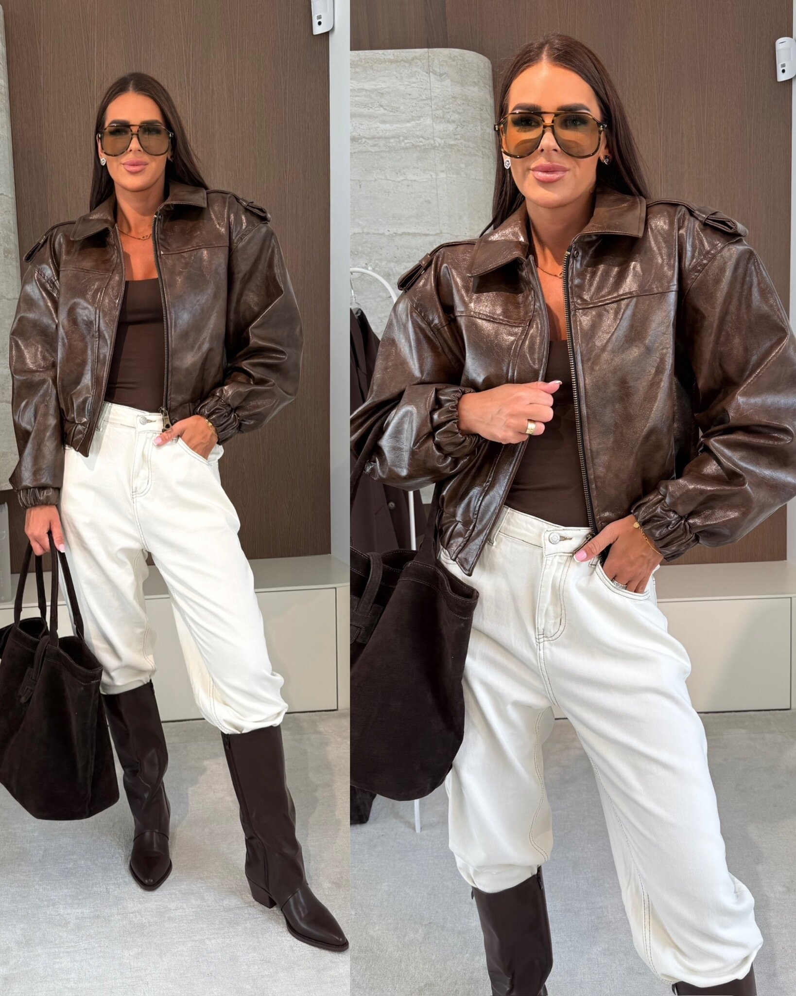 Kurtka Betty eko skóra czekoladowa 