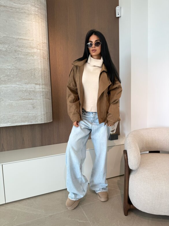 Kurtka Catalina zamszowa beżowa 