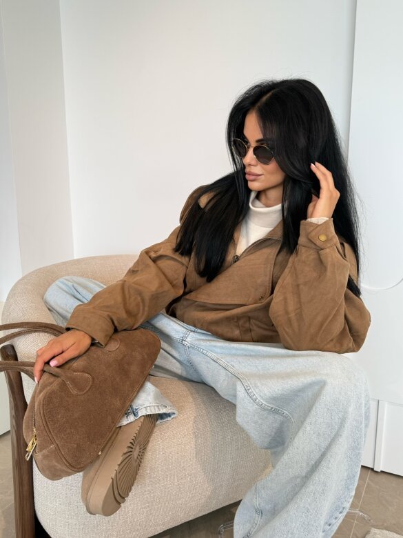 Kurtka Catalina zamszowa beżowa 