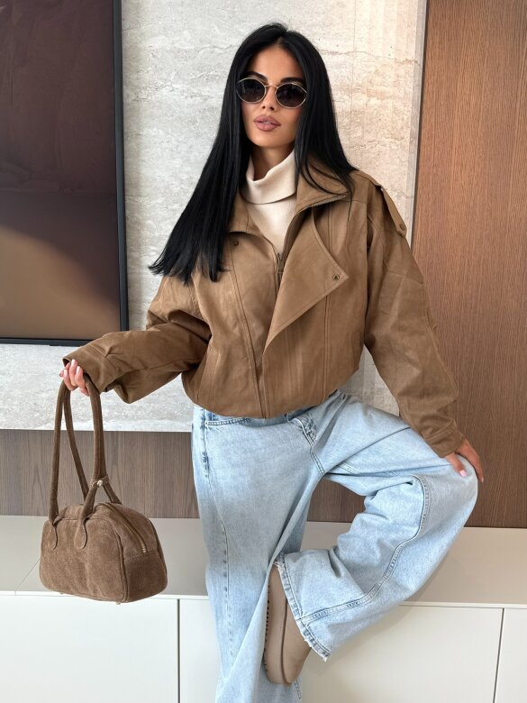 Kurtka Catalina zamszowa beżowa 