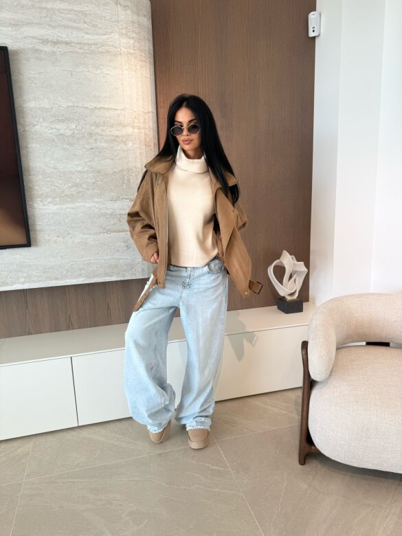 Kurtka Catalina zamszowa beżowa 