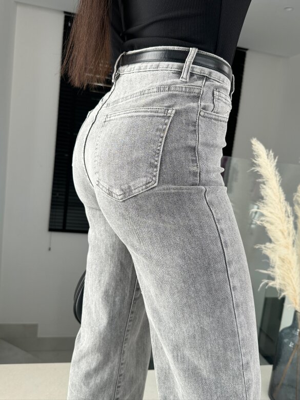 Spodnie Wide Leg jeans szare