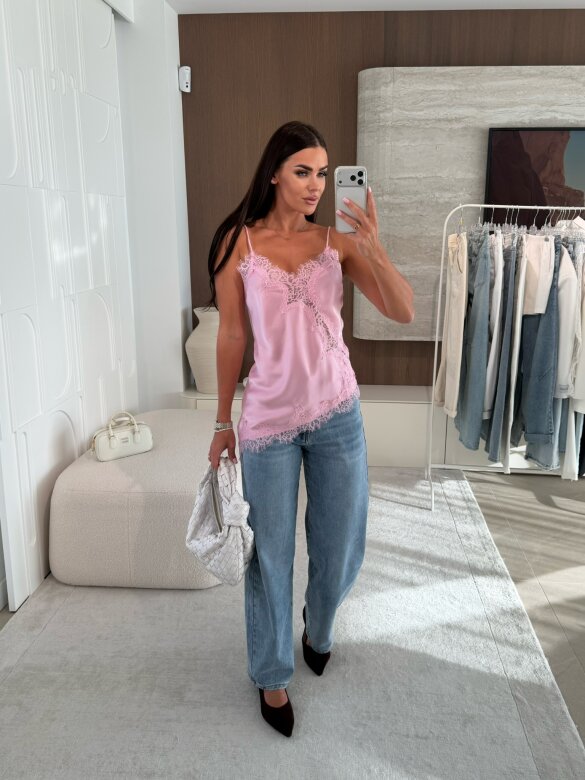 Top Maryland satynowy pudrowy