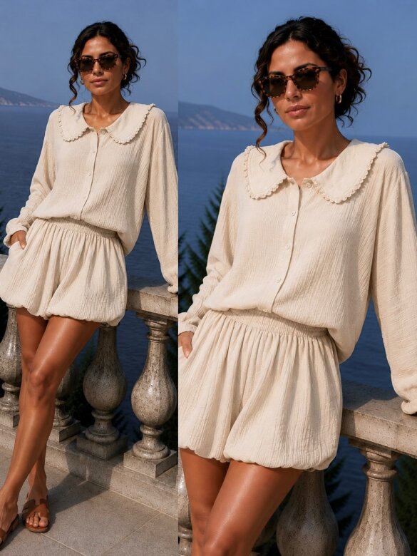 Set 2in1 Marisol cotton light beige