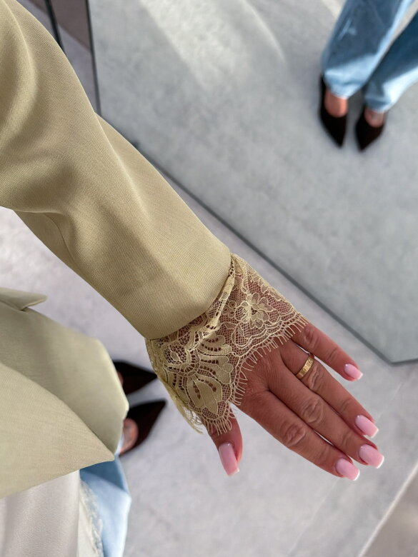 Blazer Hawaii with lace pistachio