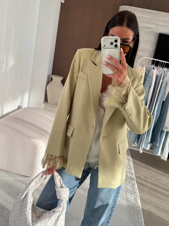 Blazer Hawaii with lace pistachio