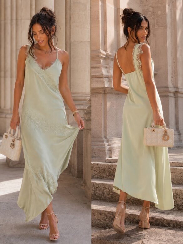Dress Silk move matcha