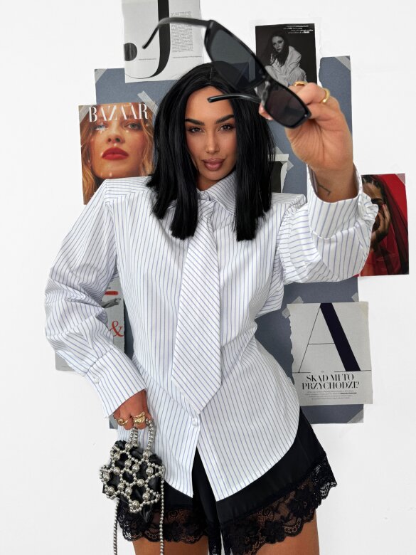 Shirt Variety cotton white-blue