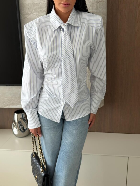 Shirt Variety cotton white-blue