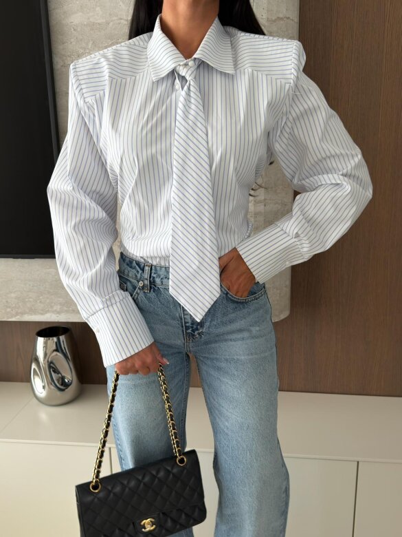 Shirt Variety cotton white-blue