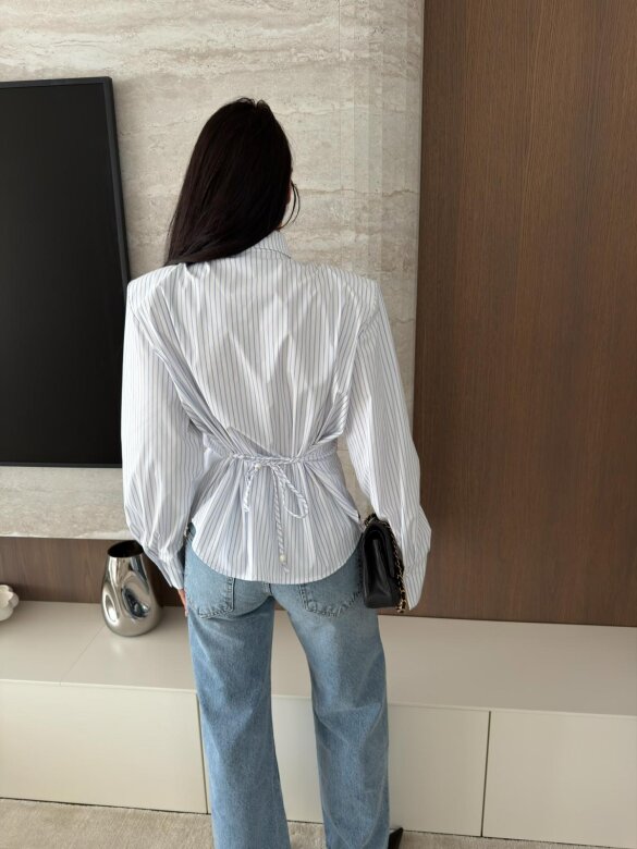 Shirt Variety cotton white-blue