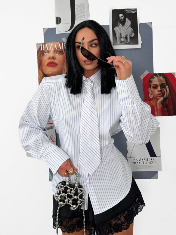 Shirt Variety cotton white-blue