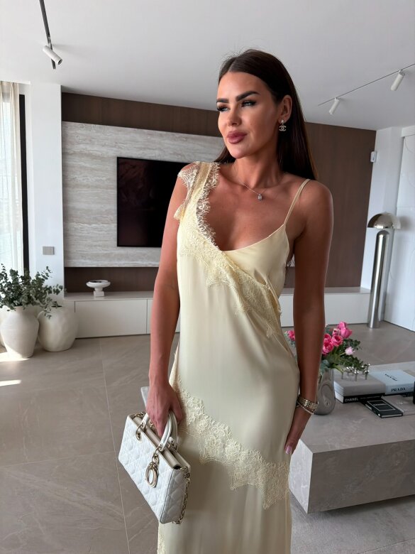 Sukienka Silk Move butter yellow