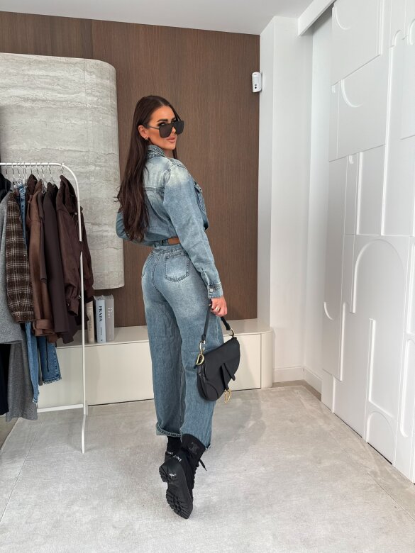 Kombinezon Lemaire jeans niebieski