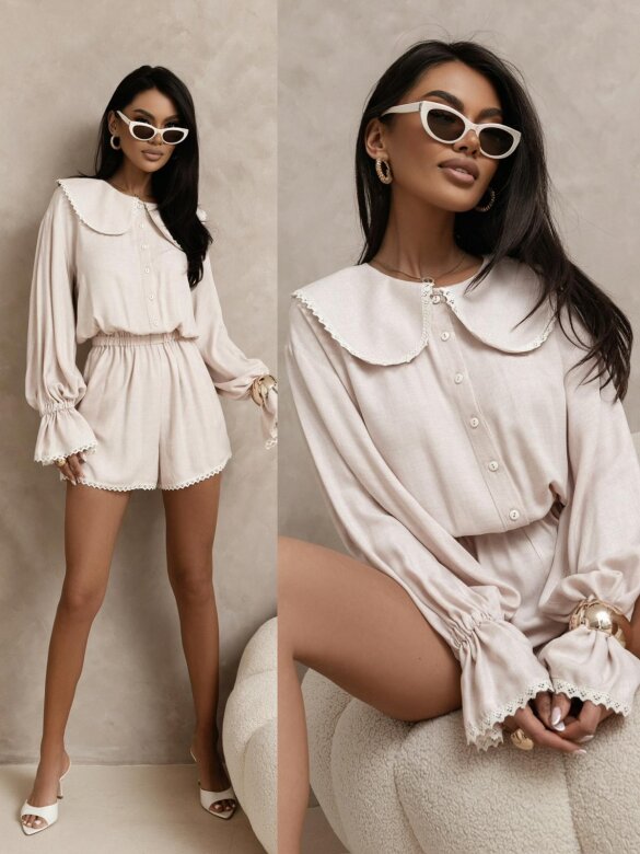 Jumpsuit Riviera viscose powder