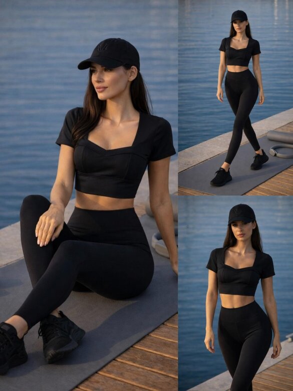 Komplet 2w1 Belluno czarny 