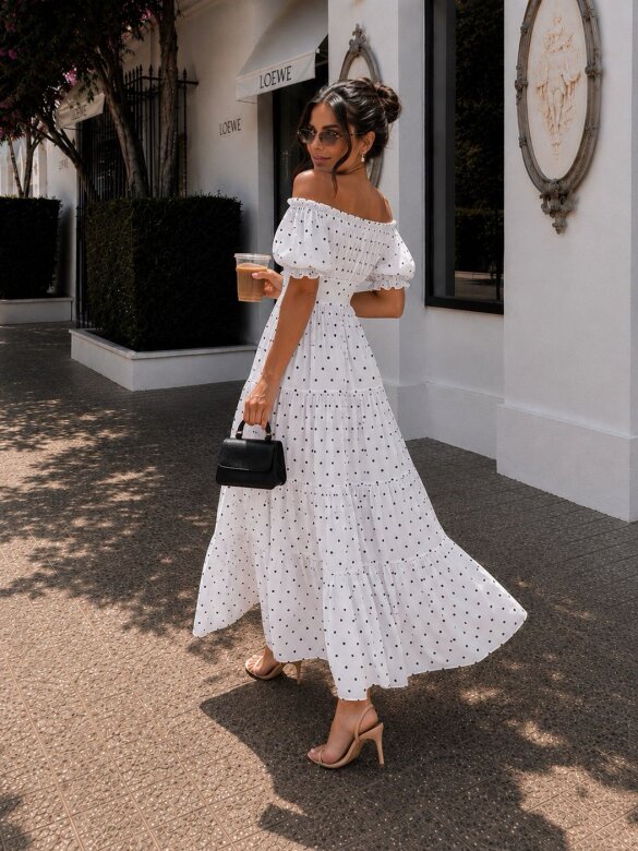 Dress Cattoria with viscose white