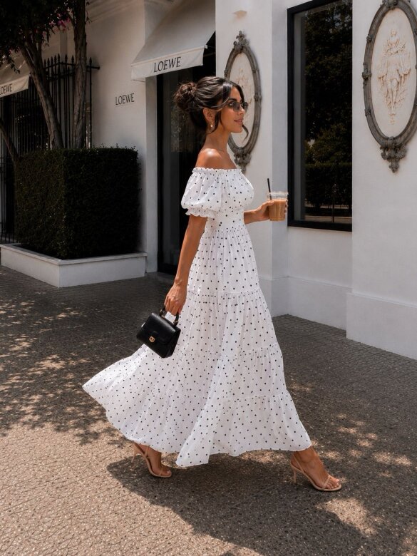 Dress Cattoria with viscose white
