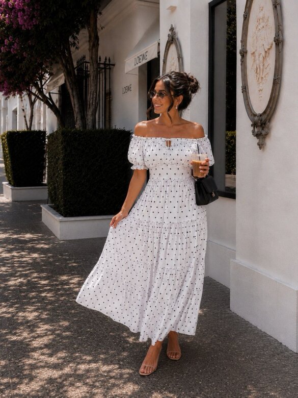 Dress Cattoria with viscose white