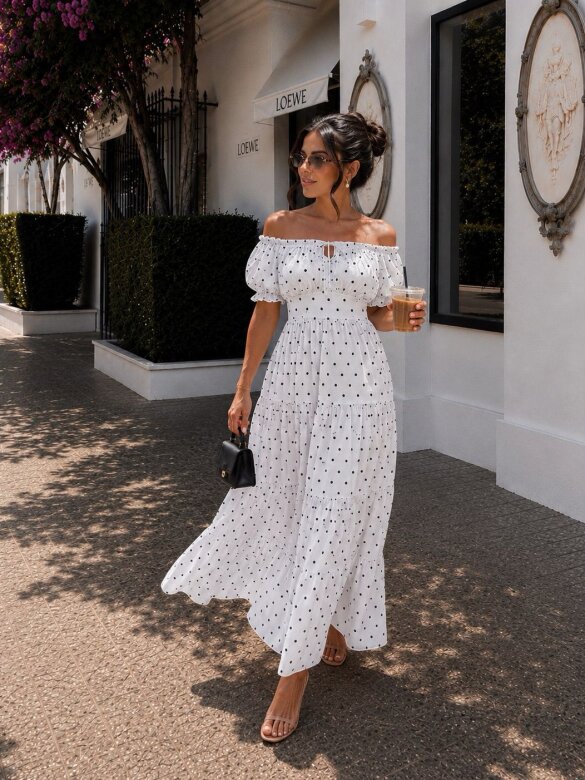 Dress Cattoria with viscose white
