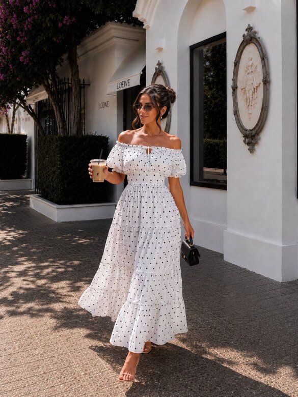 Dress Cattoria with viscose white
