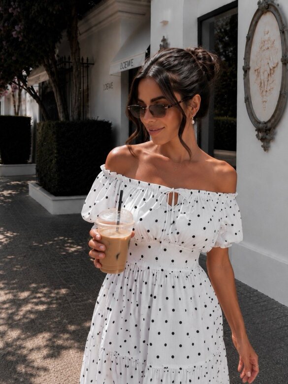 Dress Cattoria with viscose white