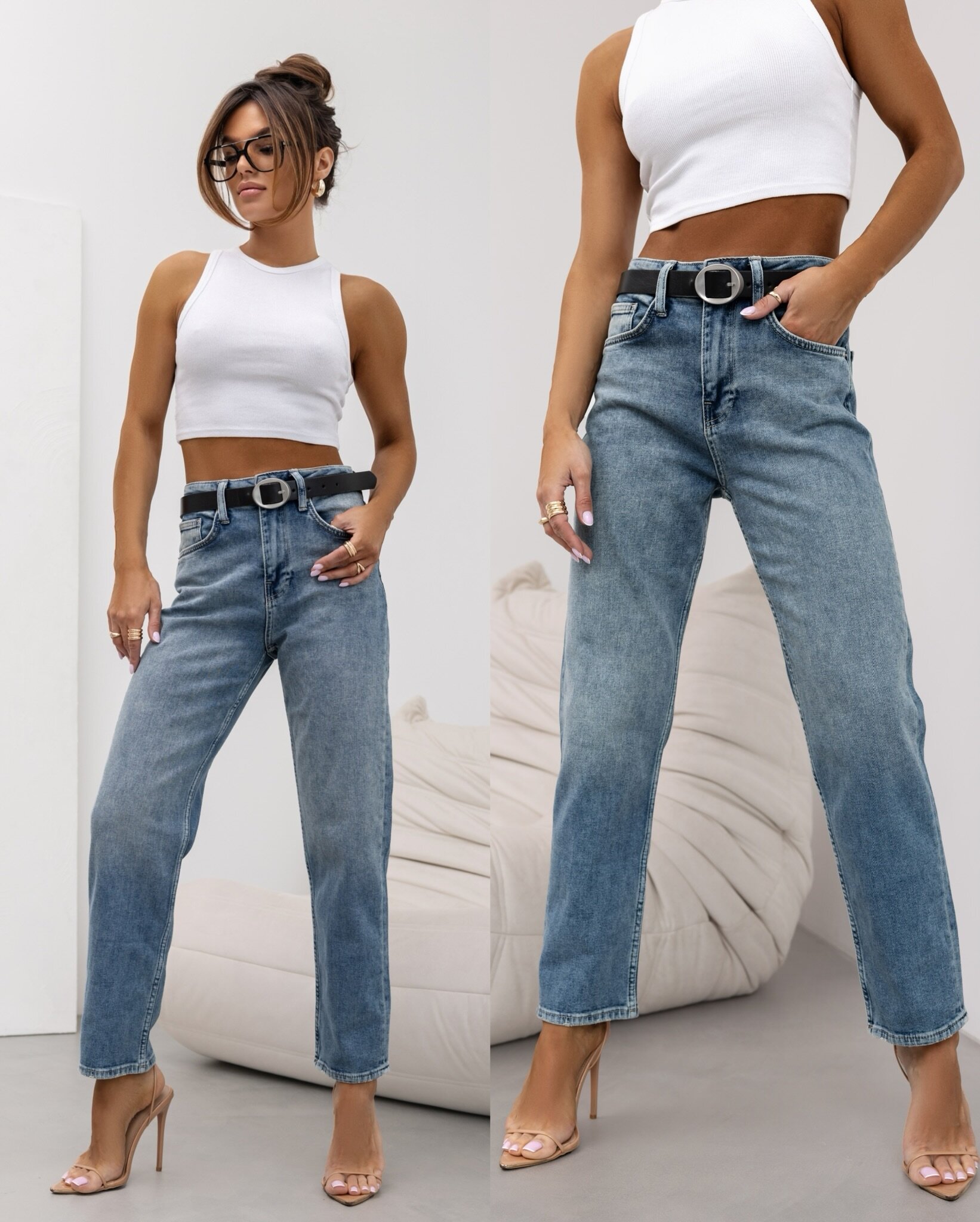 Spodnie Christie Premium jeans niebieskie