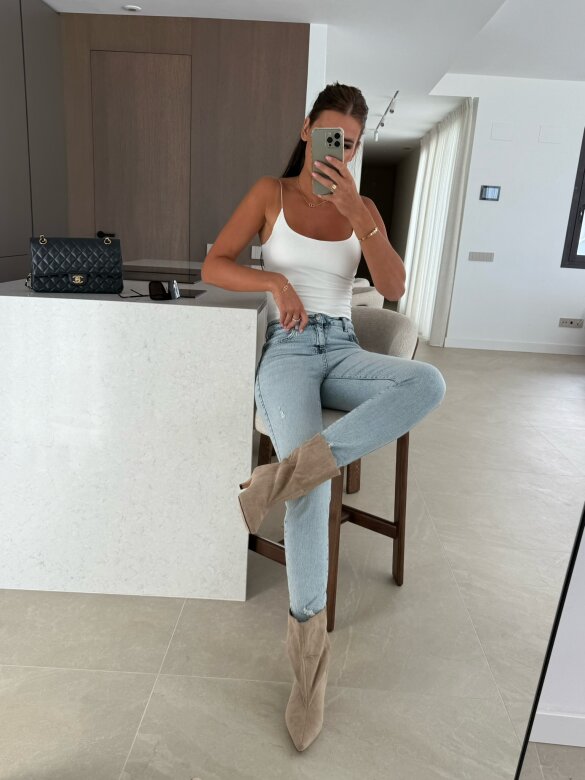 Spodnie Castero jeans jasnoniebieskie