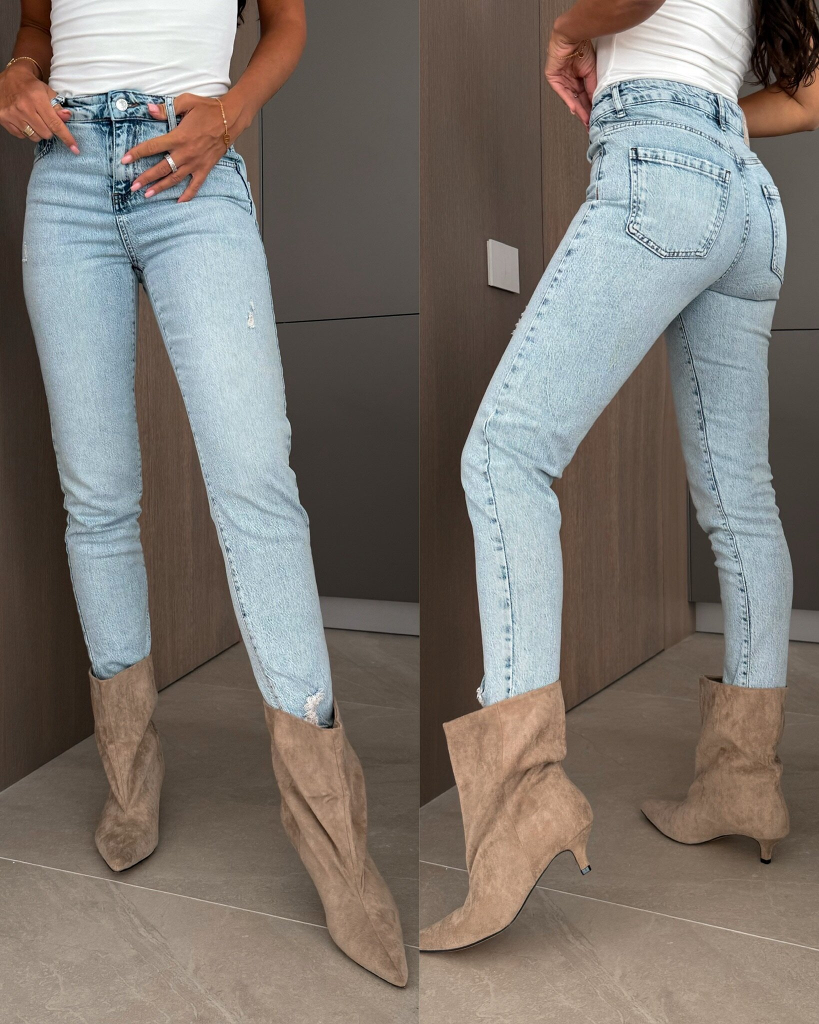 Spodnie Castero jeans jasnoniebieskie