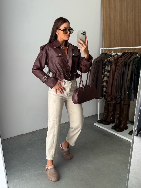 Ramoneska Antonella bordowa