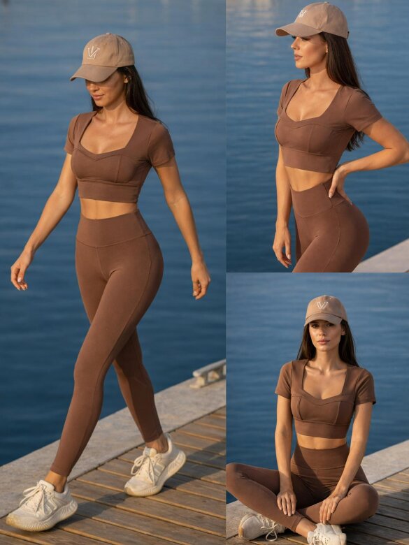 Komplet 2w1 Belluno brązowy 