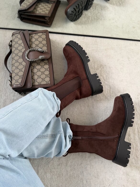 Botki Bayle czekoladowe