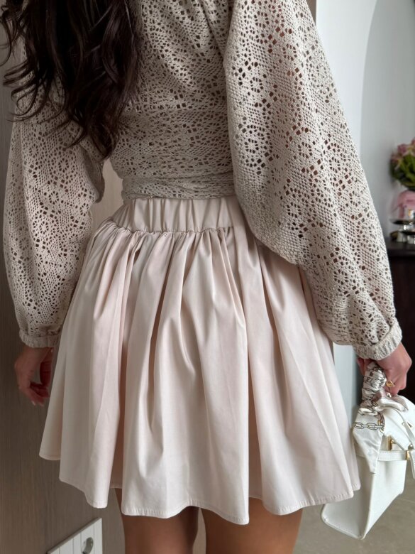 Bluzka Luciessa koronkowa beżowa 