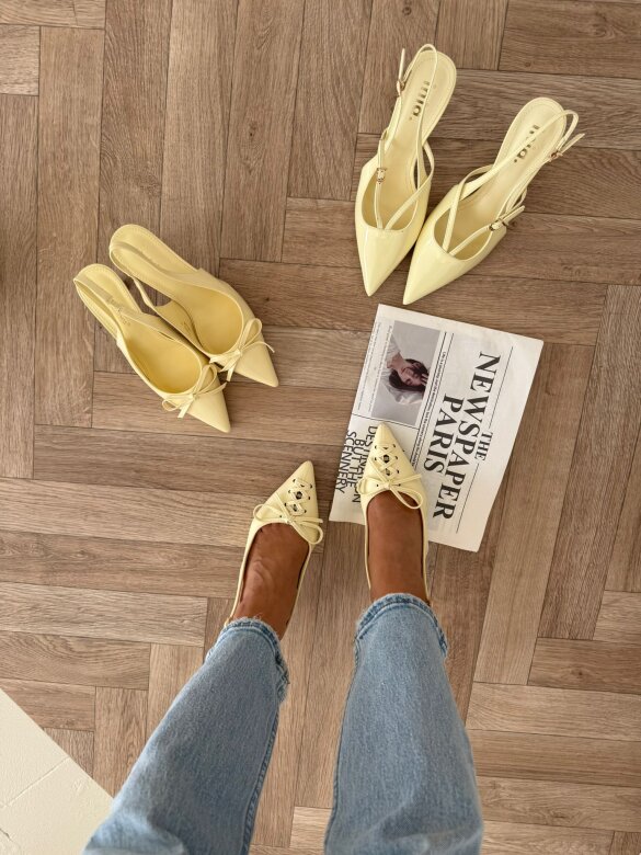 Szpilki Pretty butter yellow