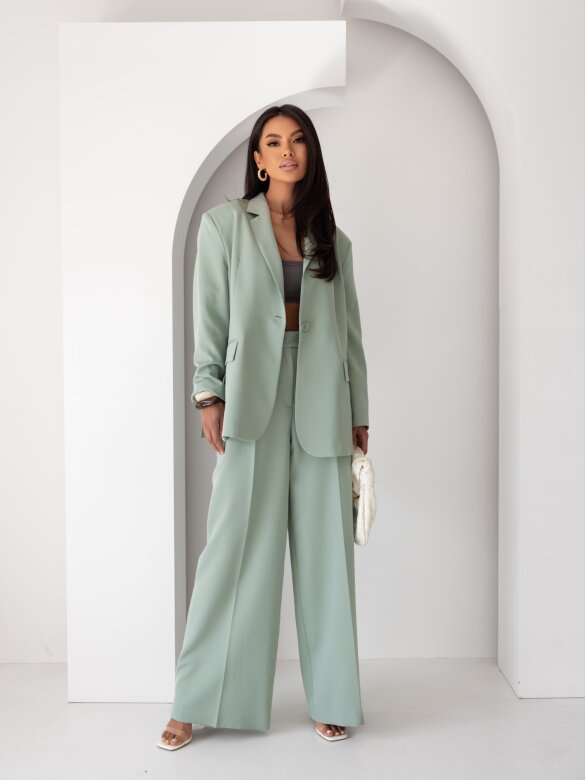 Trousers Dileva elegant matcha 