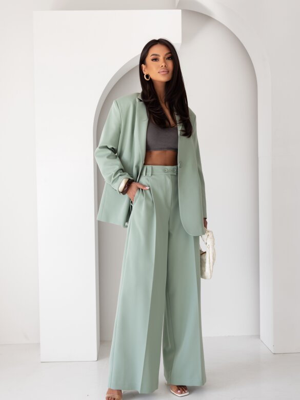 Trousers Dileva elegant matcha 