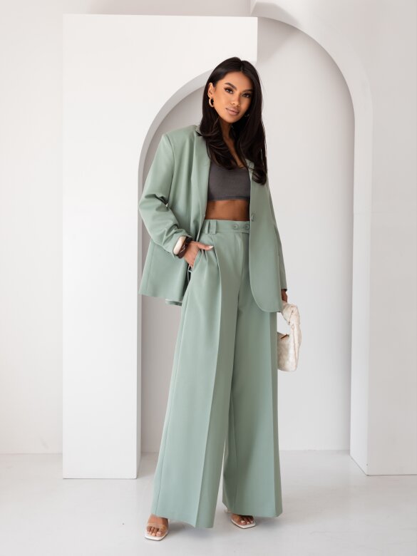 Trousers Dileva elegant matcha 